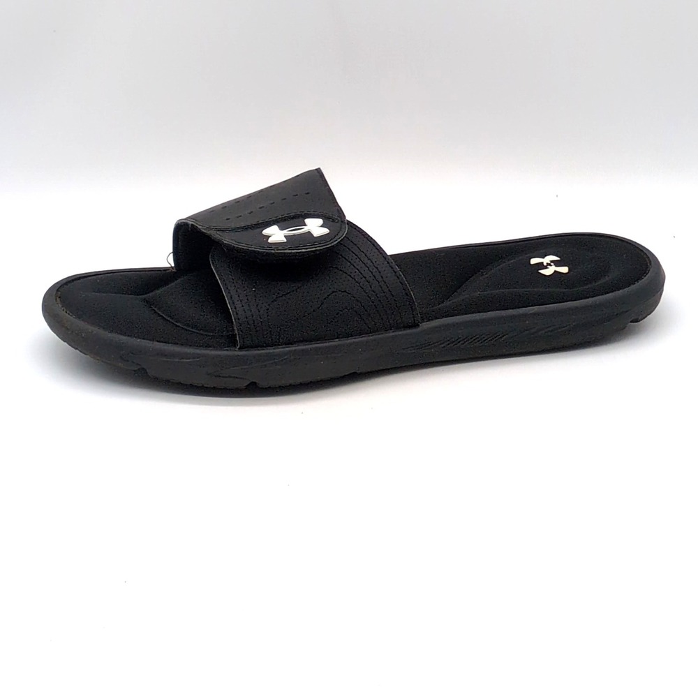 Under Armour Shoes Womens Ignite Pro Black 10 Slide Sandals Hook Loop Classic